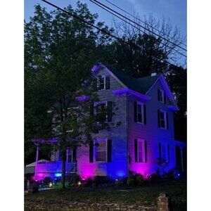 4 Pack Solar Spot Lights Outdoor, 54 LEDs Solar Lights Outdoor 7 Multicolor